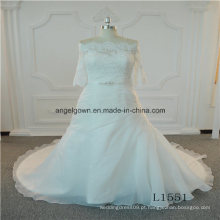 Lace Wedding Dress2016 com jaqueta Shoudler
